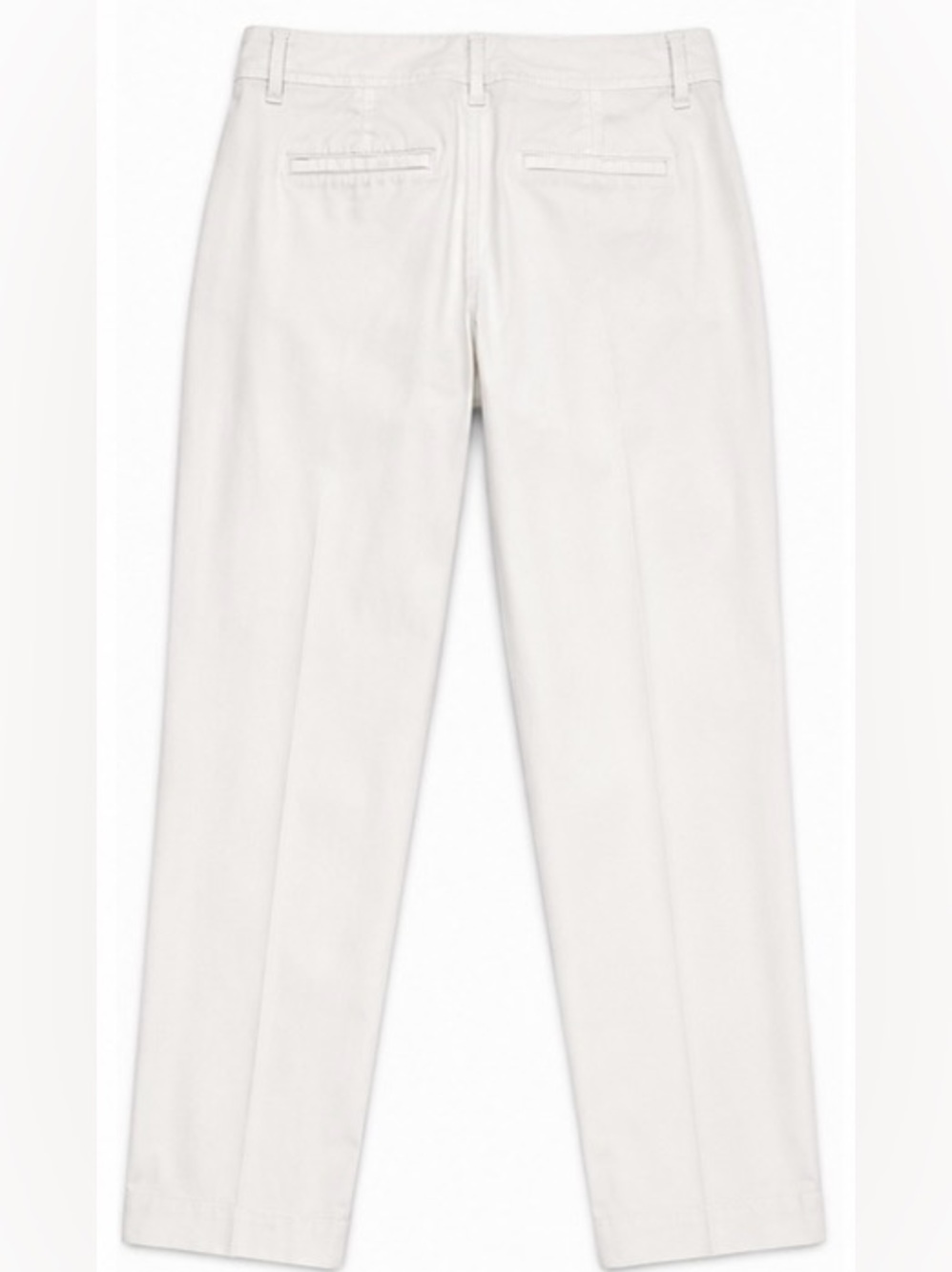 Talbots Relaxed Chino Pants White Ivory Cotton Stretch Size 8P Petite